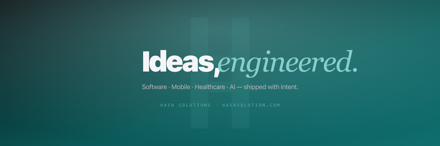 Hash Solutions X / Twitter profile header